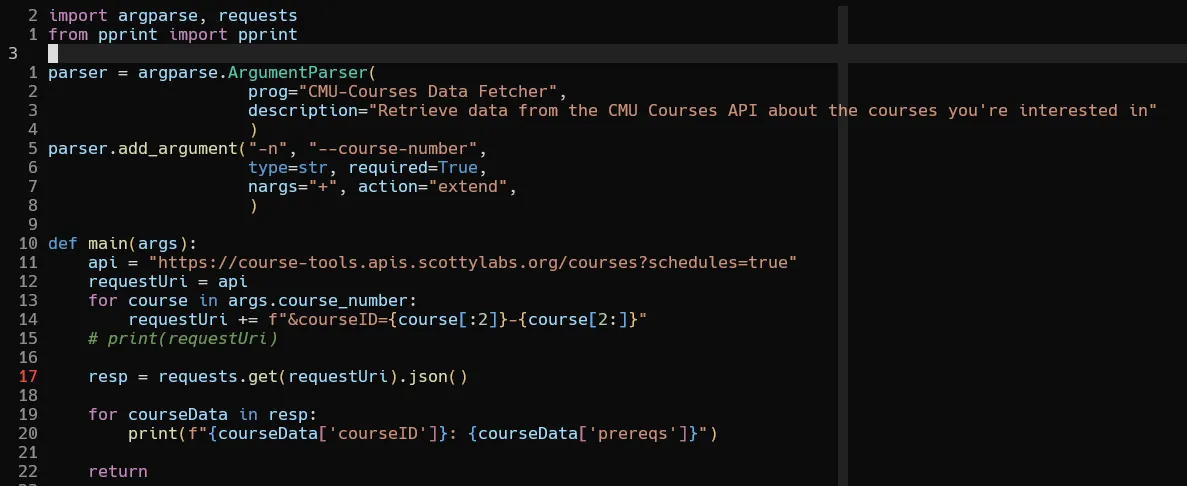 vim homework
